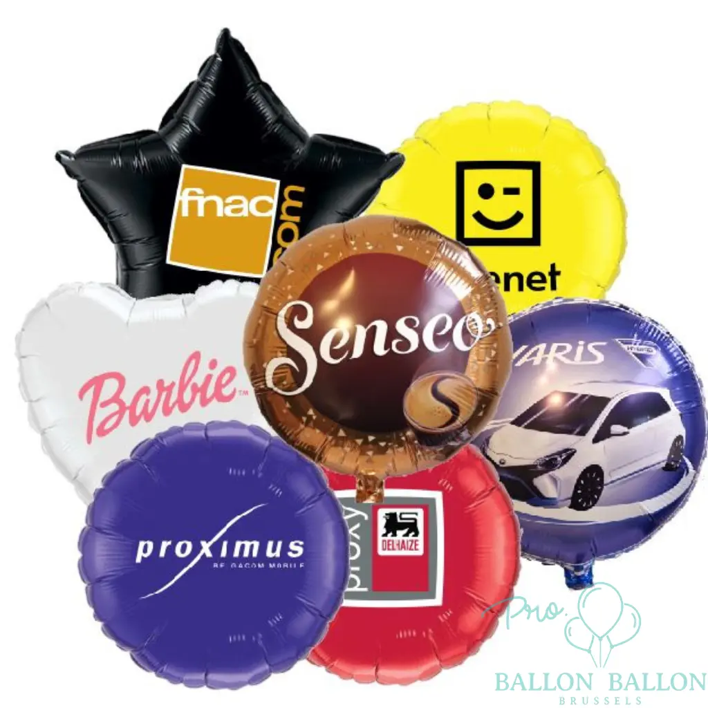 Ballon aluminium - impression 1 couleur (étoiles, 50)